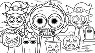 Coloriage gratuit - Halloween - Sprunki