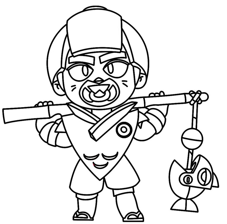 Ausmalbild - Nori - Brawl Stars - Ramenrebellion