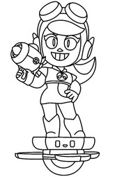 Kostenloses Ausmalbild - Wendy - Brawl Stars - Ramenrebellion