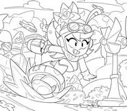Bild zum Ausmalen - Wendy im Einsatz - Brawl Stars - Ramenrebellion