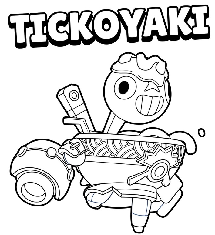 Ausmalblatt - Tickoyaki - Brawl Stars - Nanonudeln