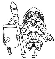 Ausmalbild zum Herunterladen - Meister Mico - Brawl Stars - Nanonudeln