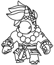 Ausmalbild - Fighter Berry - Brawl Stars - Nanonudeln