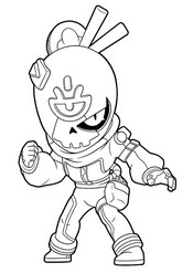 Kostenloses Ausmalbild - Tech Tara - Brawl Stars - Nanonudeln