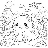Downloadable coloring - Dinosaur - Squishy Animals