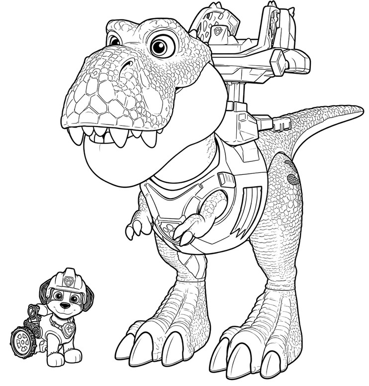 Coloring page - Rescue Pup - PAW Patrol: The Dino Movie