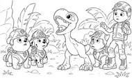 Free coloring page - The Rescue Team - PAW Patrol: The Dino Movie