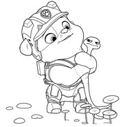 Coloring page - Rubble - PAW Patrol: The Dino Movie