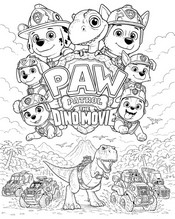 Drawing to color - Poster - PAW Patrol: The Dino Movie
