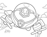 Free coloring page - Energized Sprout - Brawl Stars - Windstock