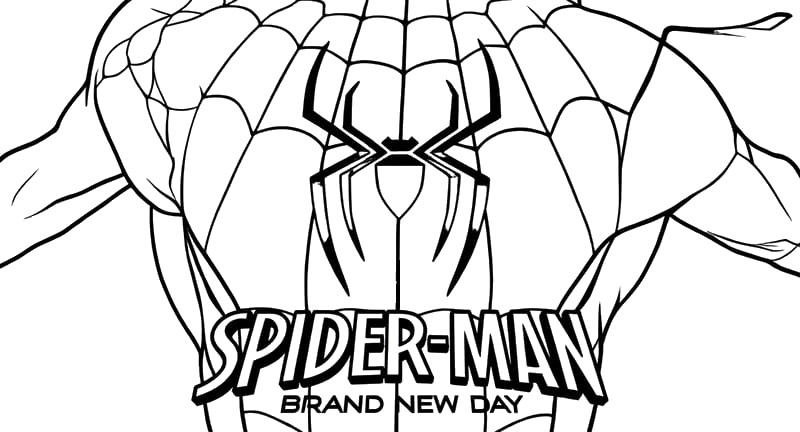 無料塗り絵 - ポスター - スパイダーマン：ブランド・ニュー・デイ