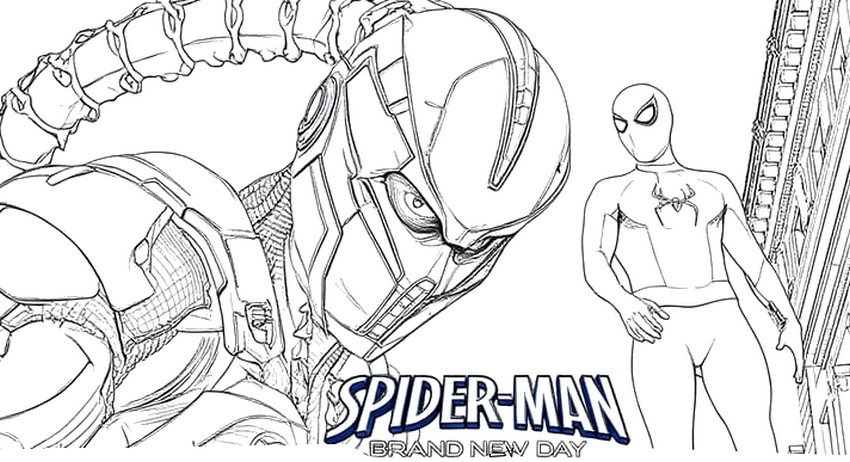 色を塗る絵 - Scorpion - スパイダーマン：ブランド・ニュー・デイ
