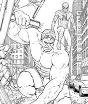 印刷用塗り絵 - Hulk - スパイダーマン：ブランド・ニュー・デイ