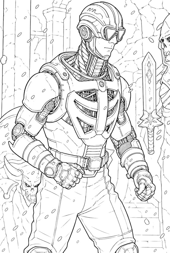 Printable coloring - Mekaneck - Masters of the Universe