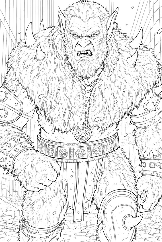 Free coloring page - Beast Man - Masters of the Universe