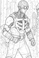 Coloring sheet - Mekaneck - Masters of the Universe