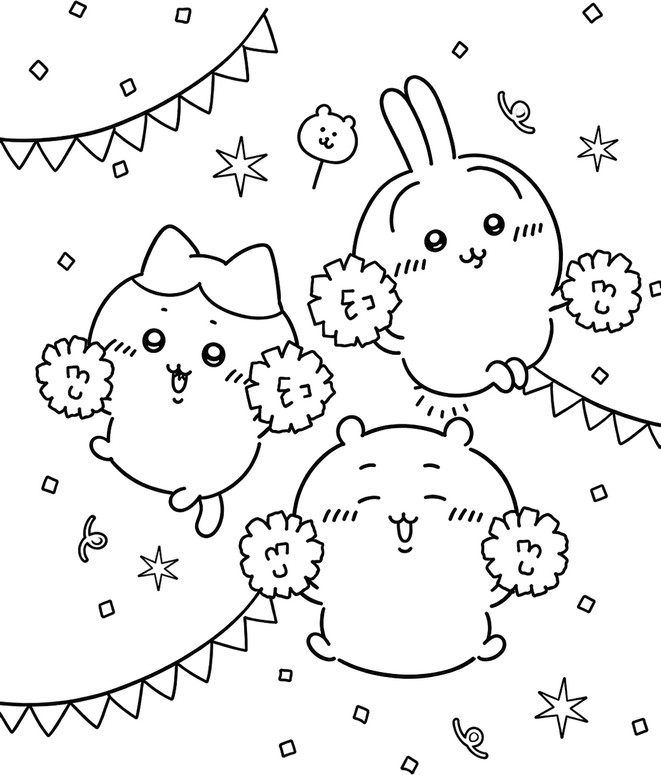 Downloadable coloring - Chiikawa, Hachiware & Usagi - Chiikawa