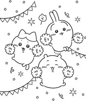 Coloring page - Chiikawa, Hachiware & Usagi - Chiikawa