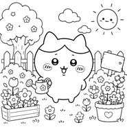 Printable coloring - Hachiware - Chiikawa