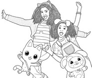 다운로드용 색칠공부 - 개비, 두지 그리고 그들의 친구들 - Doozie - 개비의 매직 하우스