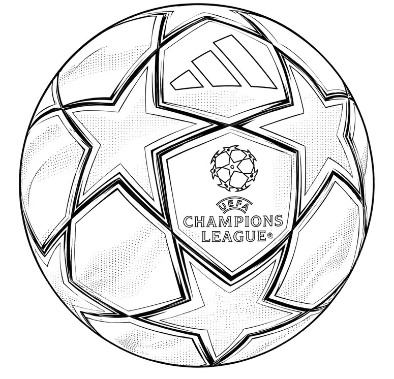 Coloring page - Official ball - Champions League 2027