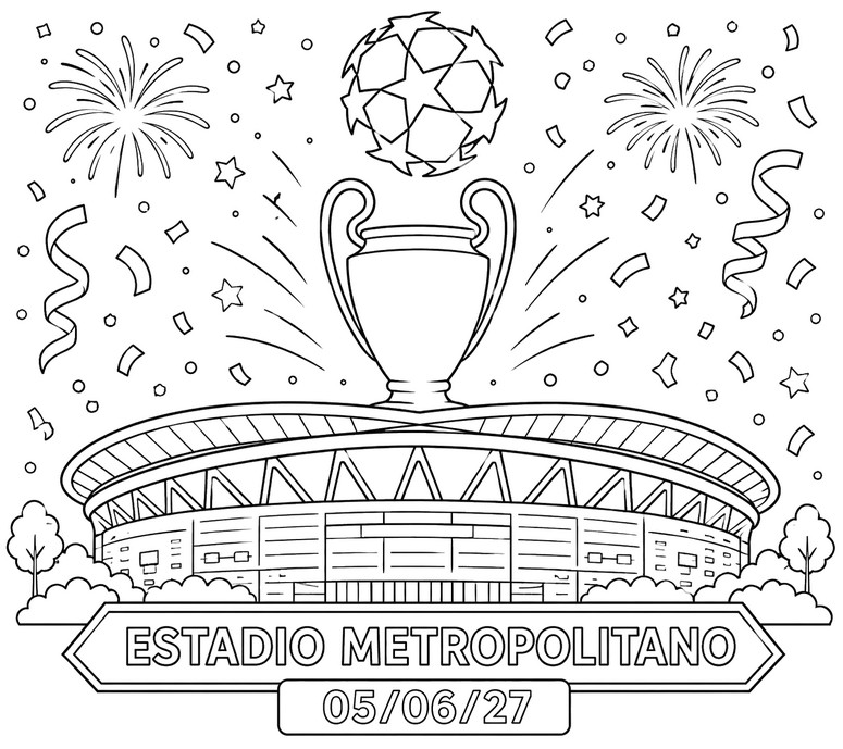 Image to color - Final in Madrid - Champions League 2027