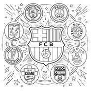 Downloadable coloring - Barcelona's opponents - Champions League 2027