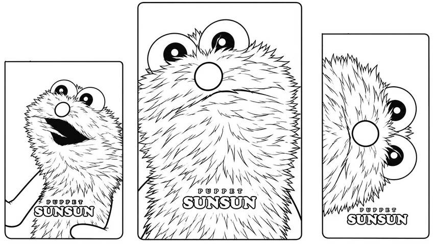 Coloring sheet - Sunsun - Puppet Sunsun