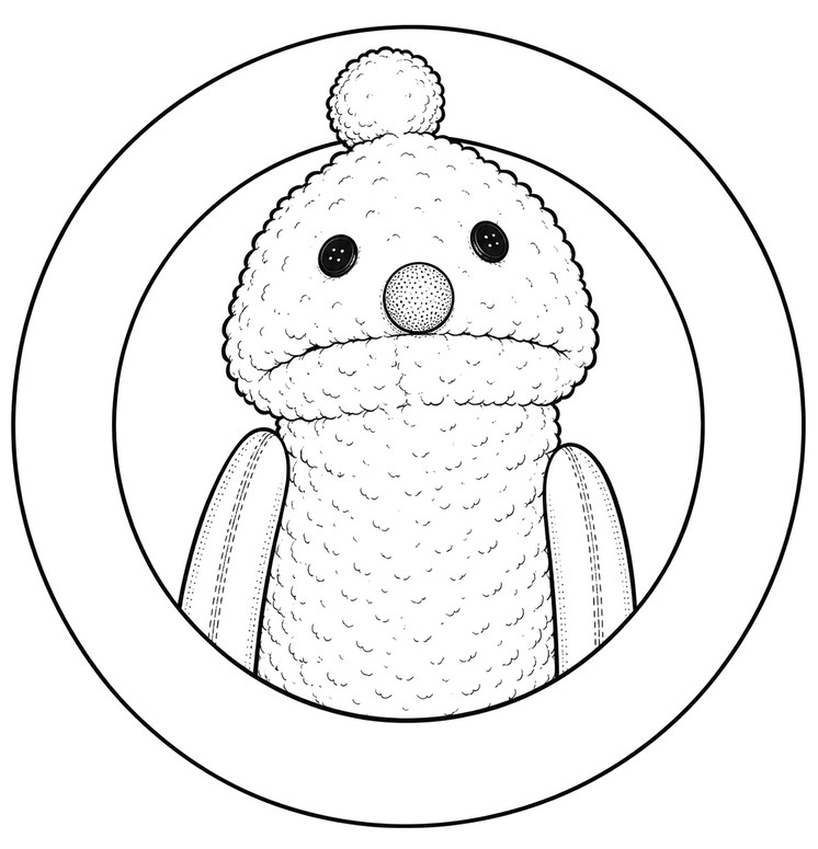Coloring page - Nonnon - Puppet Sunsun