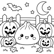 Kolorowanka - Dynie - Squishy Dumpling - Halloween