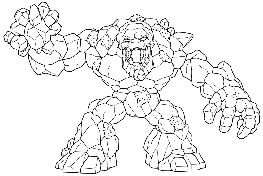 Ausmalbild zum Herunterladen - Lavamonster - ELDRADOR Creatures - Lavawelt