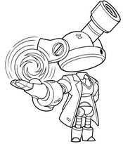 Folha para colorir - Cosmo - Brawl Stars - Universidade Real