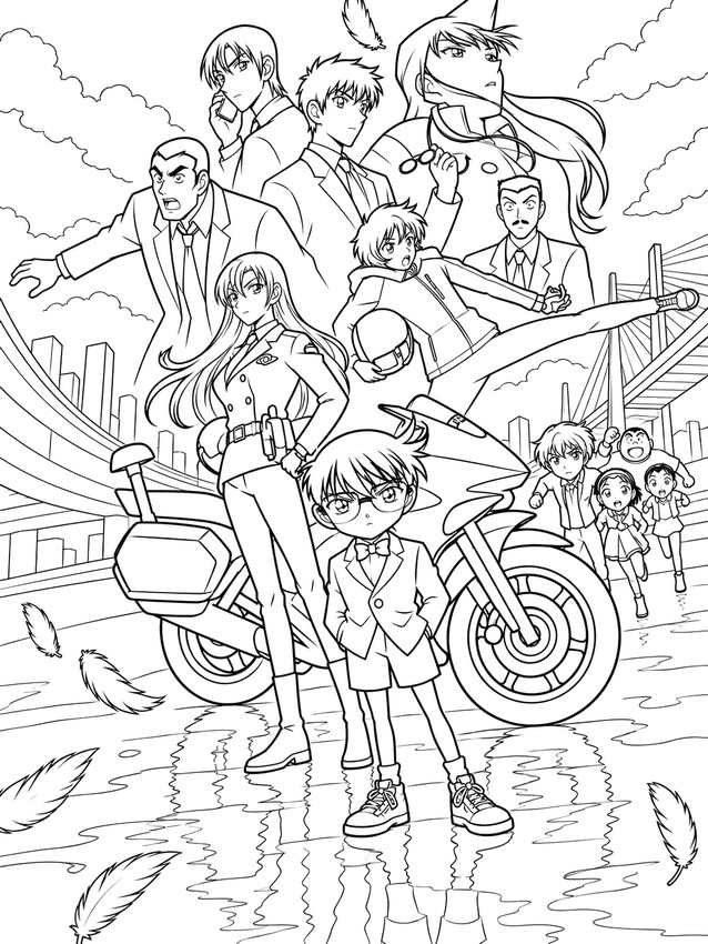 色を塗る絵 - ポスター - 名探偵コナン ハイウェイの堕天使