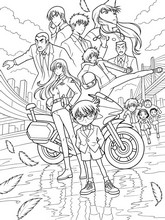 無料塗り絵 - ポスター - 名探偵コナン ハイウェイの堕天使