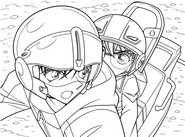 ダウンロードできる塗り絵 - バイクに乗って - 名探偵コナン ハイウェイの堕天使