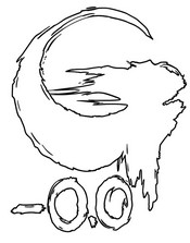 色を塗る絵 - ロゴ - ゴジラ-0.0