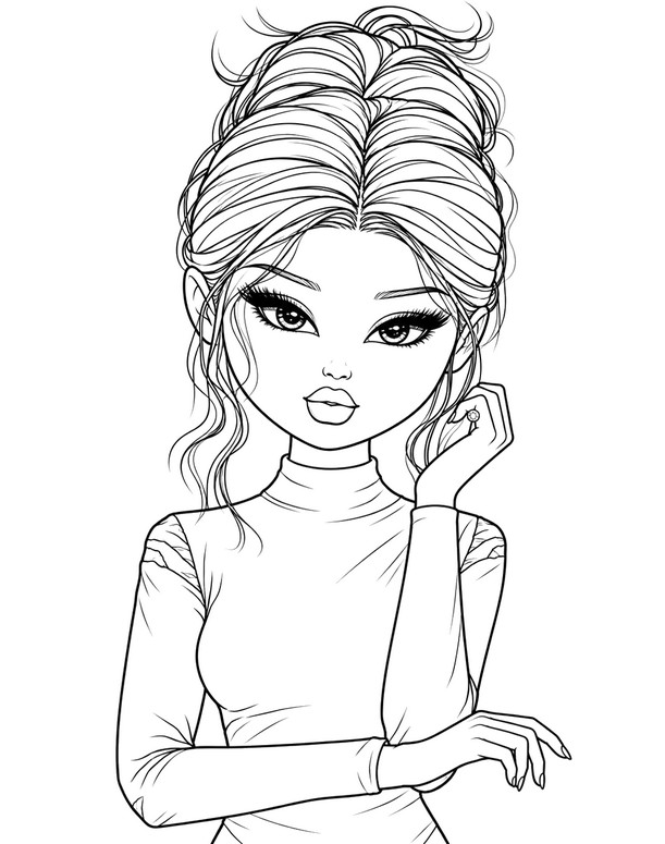 Free coloring page - Lana - Roblox: Dress to Impress