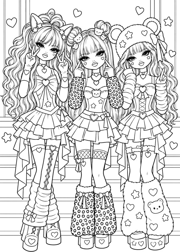 Image to color - Kawaii outfits - Roblox: Dress to Impress
