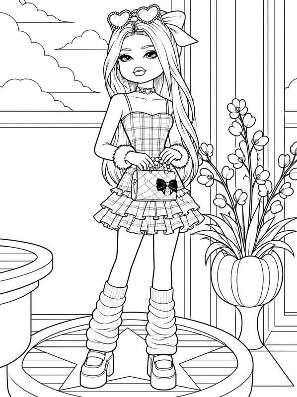 Coloring page - Preppy - Roblox: Dress to Impress