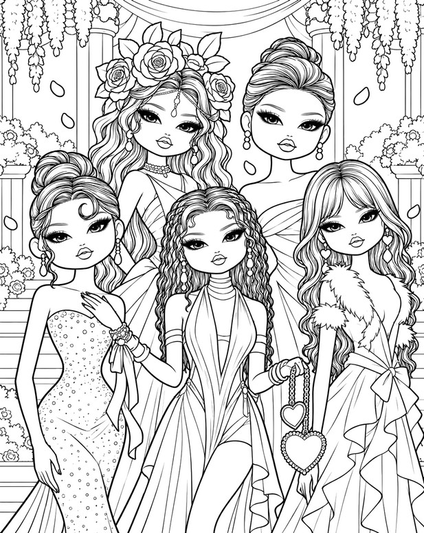 Drawing to color - Met Gala - Roblox: Dress to Impress