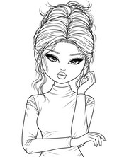 Downloadable coloring - Lana - Roblox: Dress to Impress