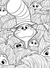Coloriage gratuit - L'affiche - Le Chat chapeauté 2026