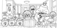 Coloriage - La famille des Things - Le Chat chapeauté 2026