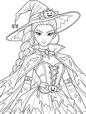 Immagine da colorare - Rumi - Kpop Demon Hunters - Halloween