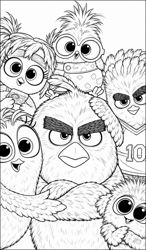 Illustrazione da colorare - Poster - The Angry Birds Movie 3
