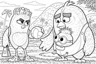 Immagine da colorare - Red, Silver e Olly - The Angry Birds Movie 3