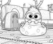 Disegno da colorare - Olly - The Angry Birds Movie 3