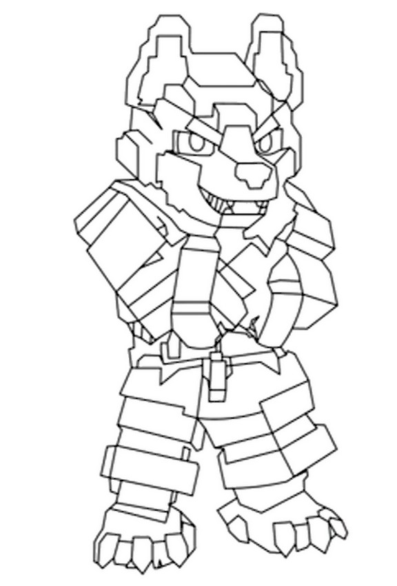 Printable coloring - Fangaro Lupino - Roblox Steal a Brainrot - Halloween 2026