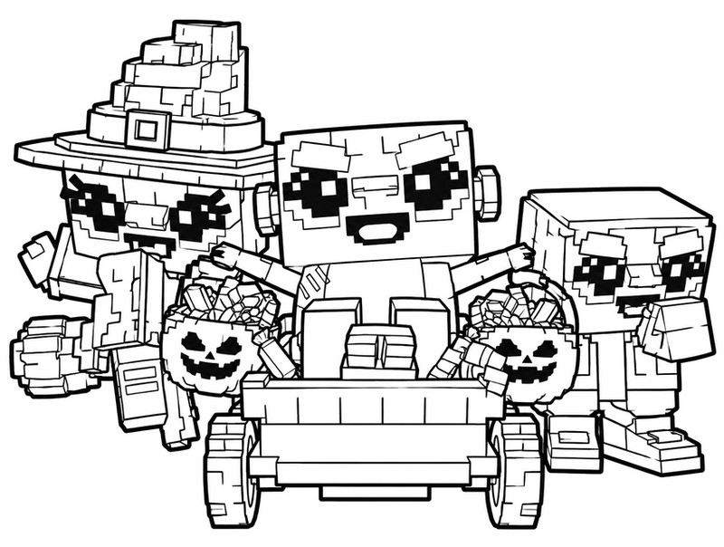 Coloring sheet - Los Treaters - Roblox Steal a Brainrot - Halloween 2026