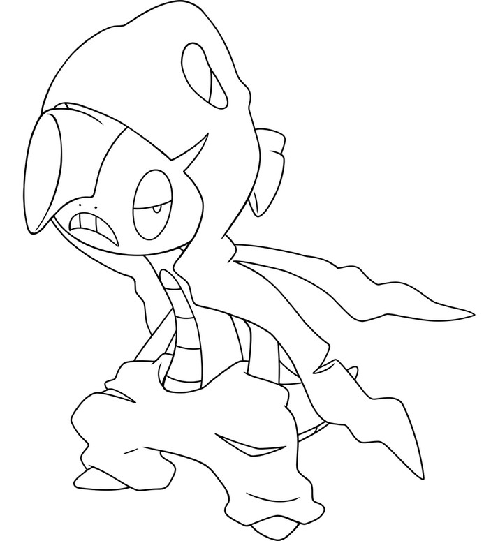 Coloring page Pokémon Mega Evolutions from Legends Z-A - Mega Scrafty